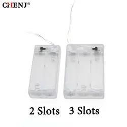 2AA/3AA Battery Box 2 AA 3V/ 3 AA 4.5V Battery Case AA Battery Storage Box With Cover With Switch 2 x 1.5V AA Battery Holder Box