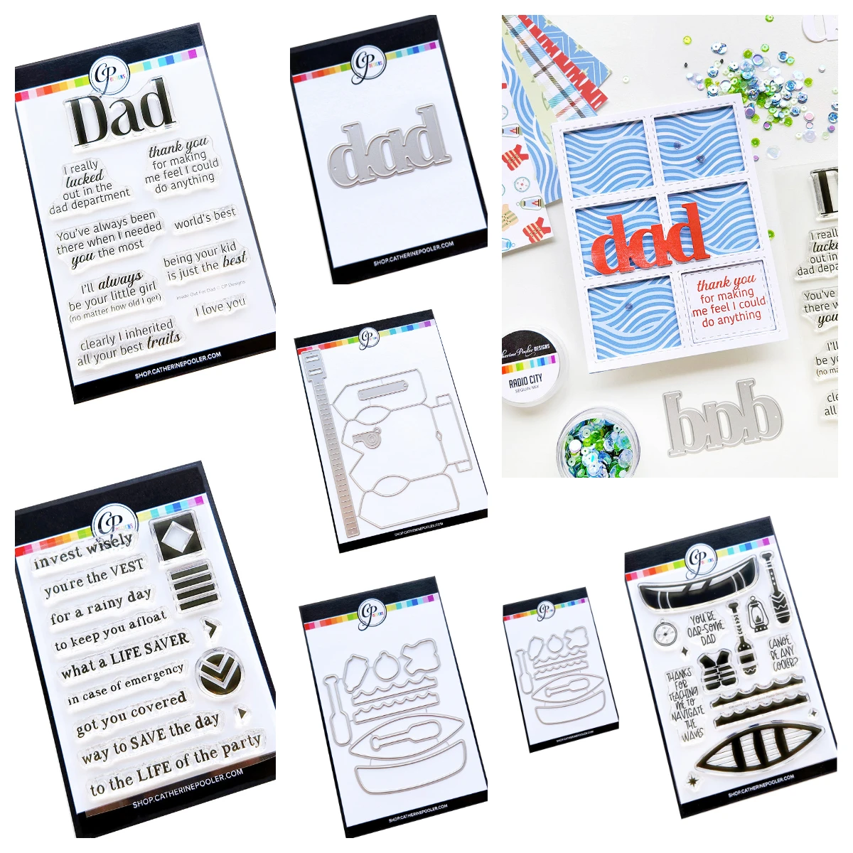 

Inside Out for Dad Sentiments Stamp Word Die Set Vest Gift Patterned Paddle Dies DIY Scrapbooking Dies Cut Card Making 2025 New