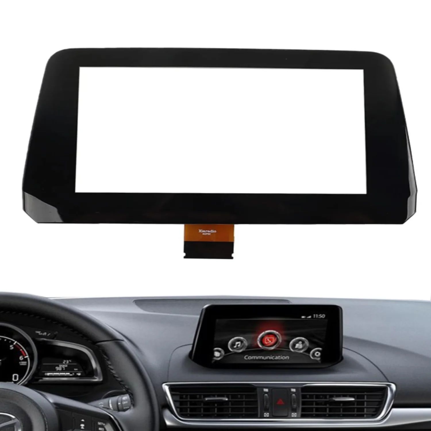 B61A611J0 7-inch touch screen 2017-2018 MAZ-DA 3 Alexa navigation radio capacitive touch screen Digitizer B61A-61-1J0A 2026 New