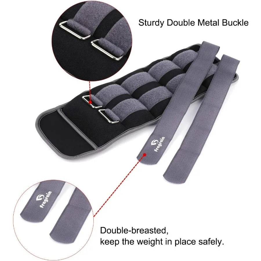 أوزان الكاحل للنساء والرجال و 1 2 3 4 6 8 10 12 15 20 رطل 1 زوج حزام قابل للتعديل معدات تدريب القوة للركض الصالة الرياضية #4