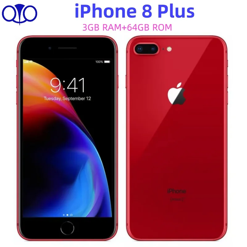 

Original Apple iPhone 8plus Cell Phone 5.5" Liquid Retina Display 64GB Dual Camera A11 Mobile Phone 96% New