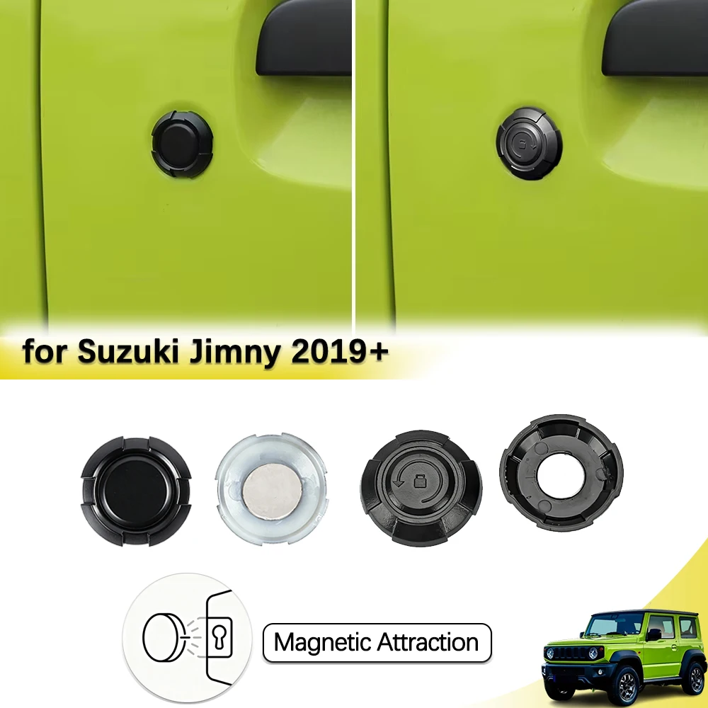 2PCS Upgraded Magnet Keyhole Cover Cap for Suzuki Jimny JB74 JB64 2019-2026 Keyhole Parts Protector Car Styling Accessories