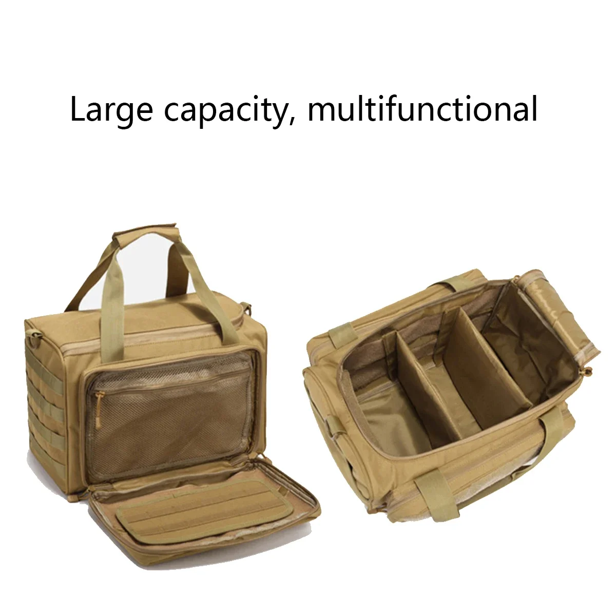 Nylon Bag Molle System Pistol Gun Range Storage Bag Shooting Airsoft Hunting Accessories Shoulder Sling Pack Multifunctional Bag