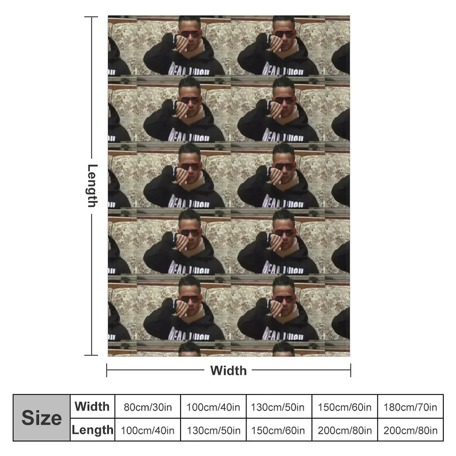 Crying Situation with a Neck brace Throw Blanket halloween anime Sofa Picnic Sofa Throw Blankets