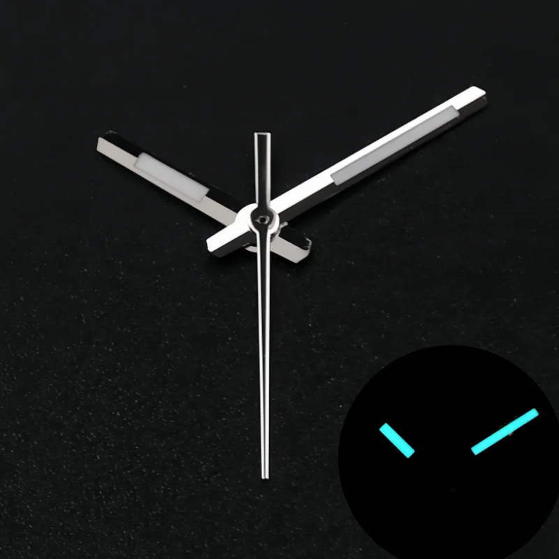 New Watch Hands With C3 Bgw9 Green Blue Luminous For Seik Nh35 Nh36 NH34 Mechanical Movement Skx007 Case 28.5mm Dial Mods Index