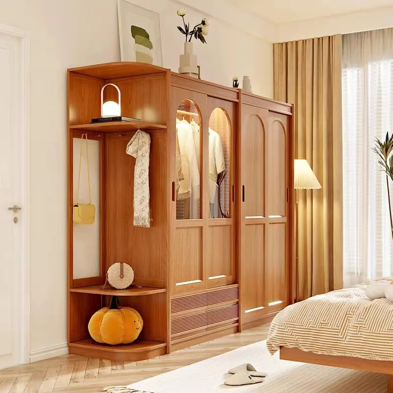 

Customizable Modern Simple Cherry Wood Wardrobe