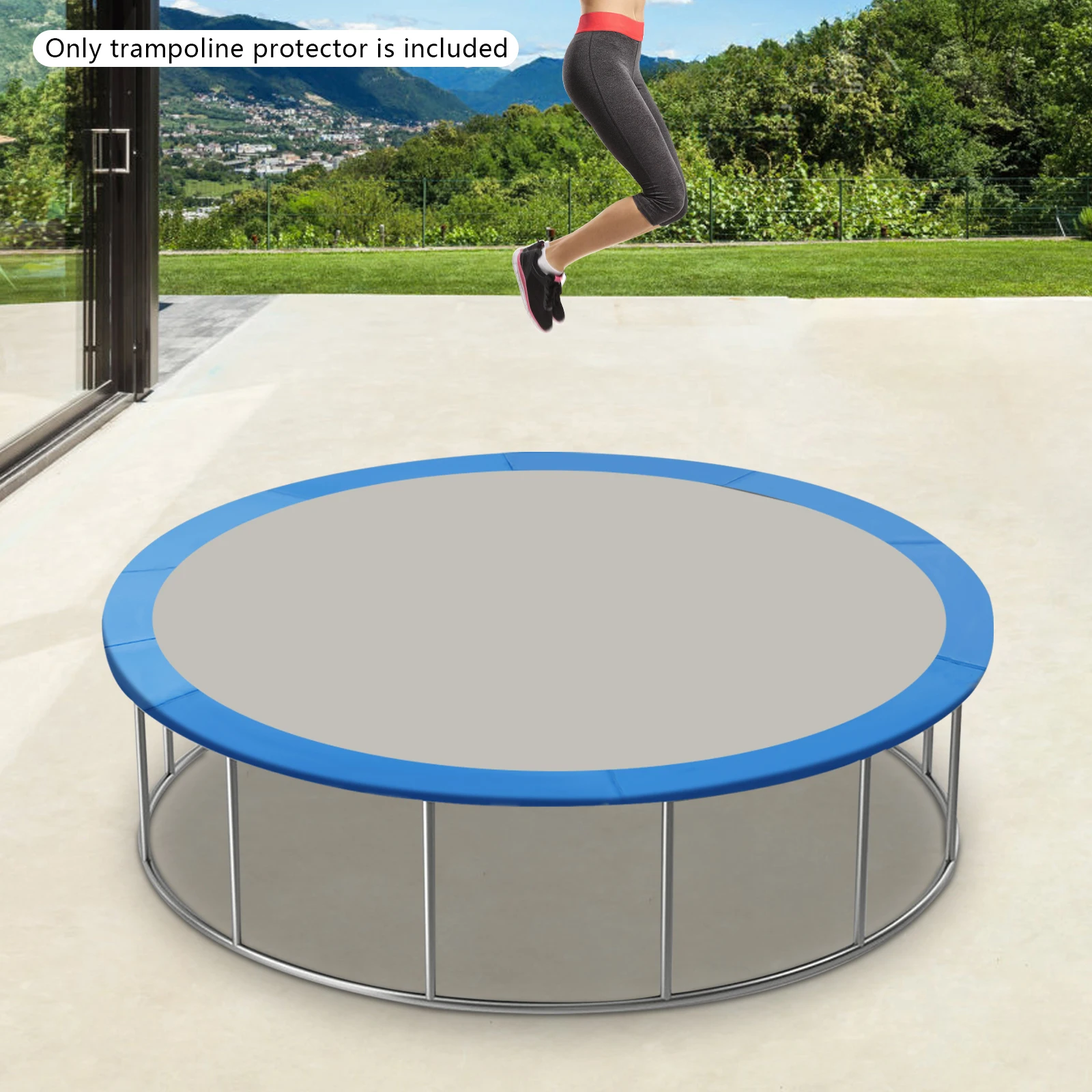 

10 ft Round PVC Trampoline Pad,Green/Multi-color/Blue Trampoline Replacement Safety Pad for Trampoline Facilities