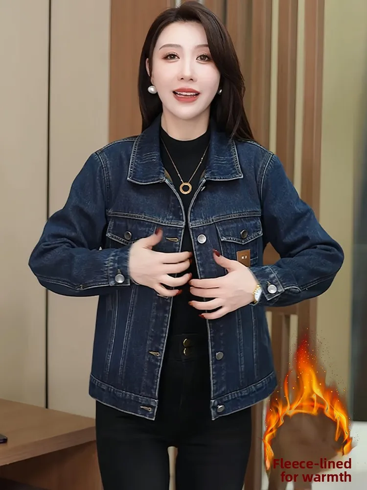 

Уникальный дизайн, утепленная осенне-зимняя верхняя одежда, женская куртка на флисовой подкладке, теплая повседневная свободная куртка с длинными рукавами