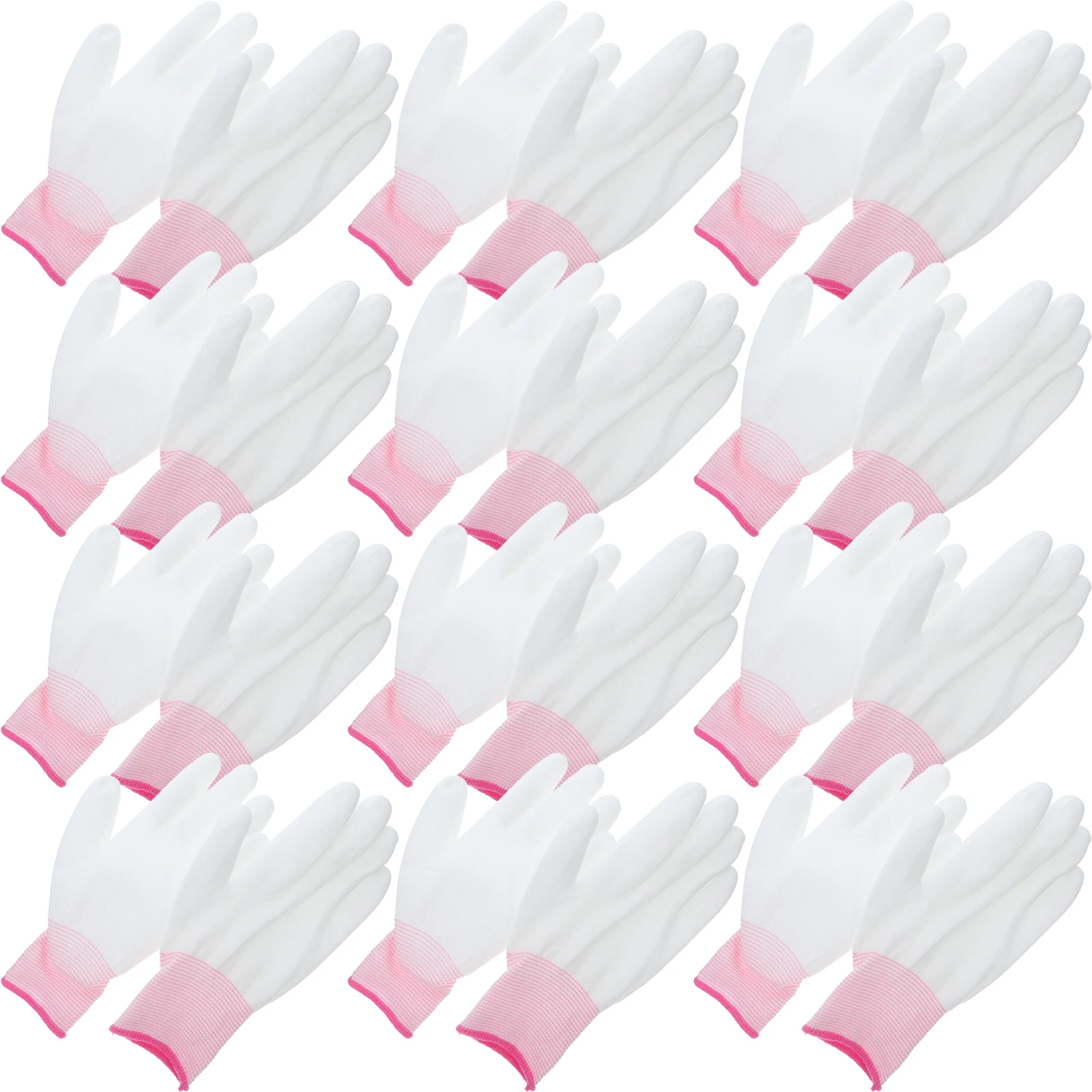 

12 PCS PU Palm Gloves Electrician Electrical Computer Garden Construction for Men Gardening