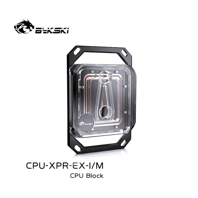 Bykski Acrylic CPU Water Block for INTEL LGA1700/1800/115X/ AMD Ryzen 9 AM5 AM4 0.08mm Microchannel Water Cooler Radiator