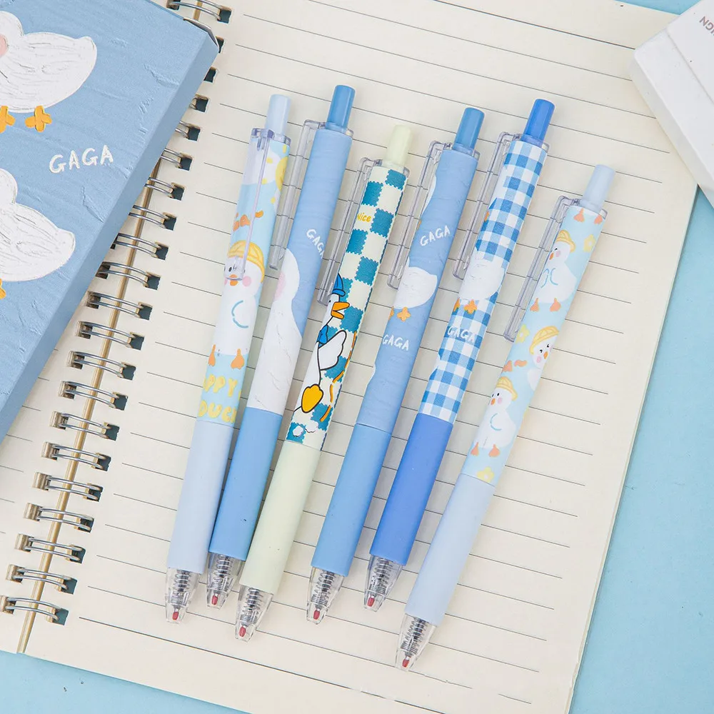 Ручка гелевая с черными чернилами, 6 шт.