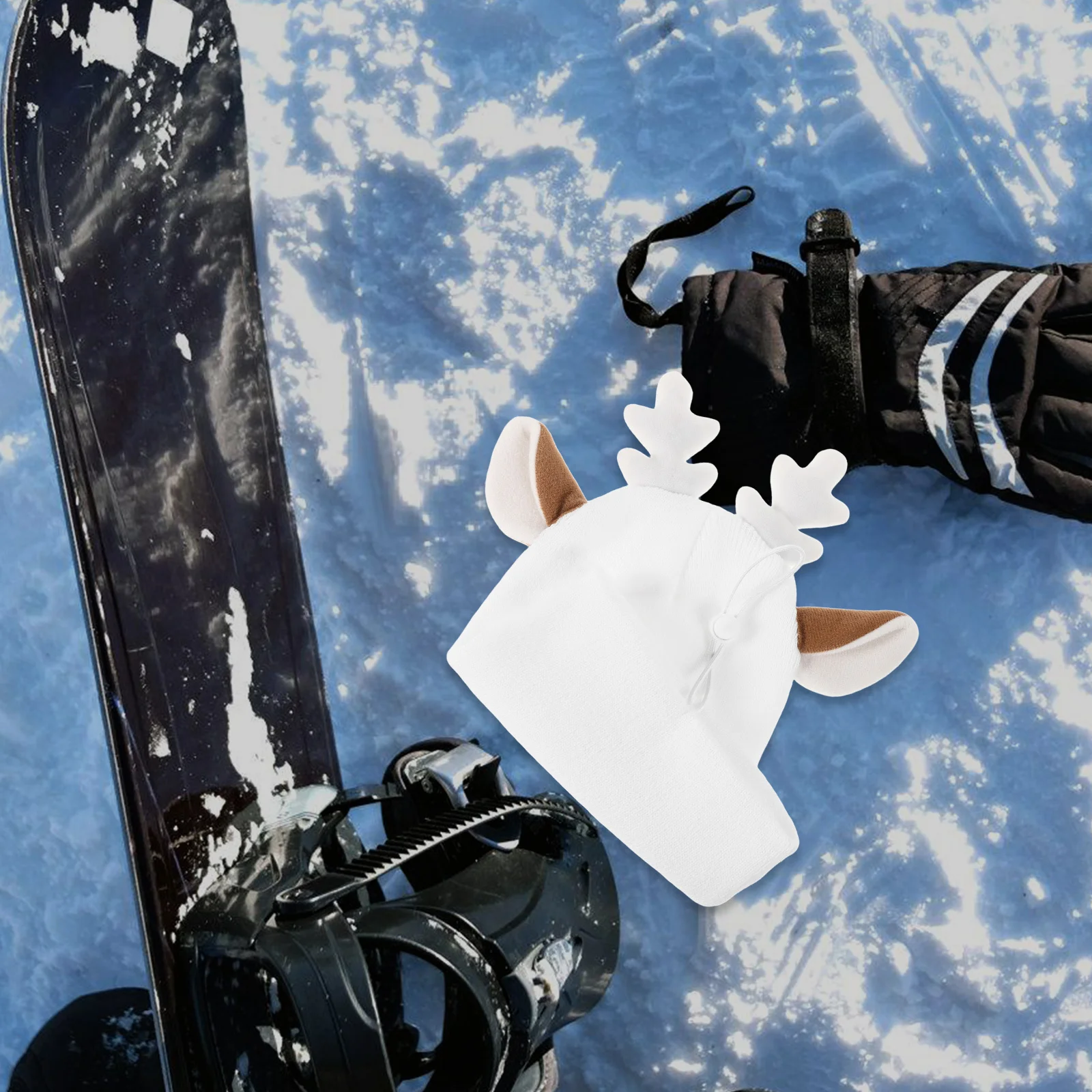 غطاء التزلج الكرتون الرنة لطيف الشتاء القبعات الديكور للتزلج على الجليد التزلج الشتاء اكسسوارات يغطي مضحك