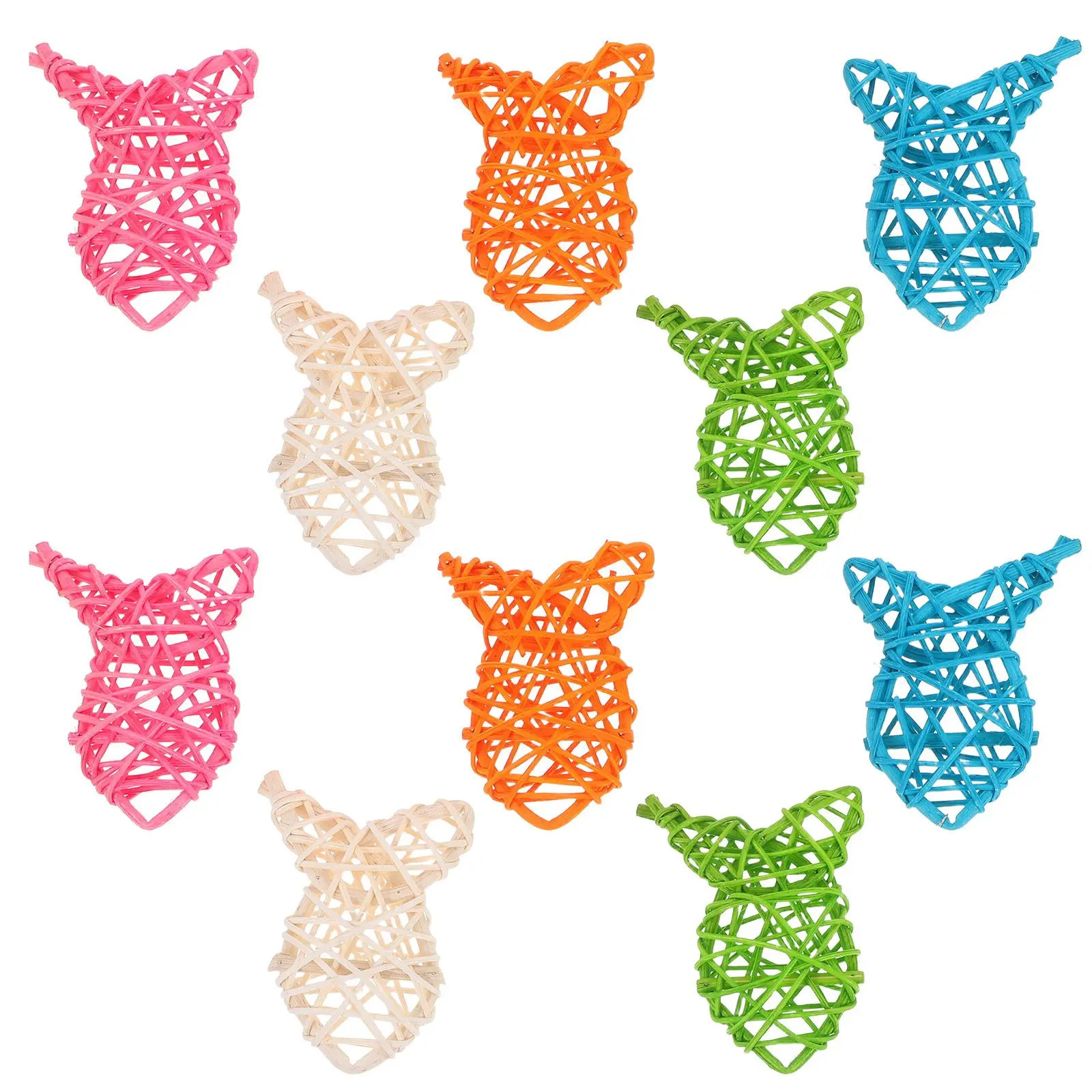 

10 Pcs Vineyard Fish Hanging Decoration Natural Home Self Made Simulation Decorative Rattan