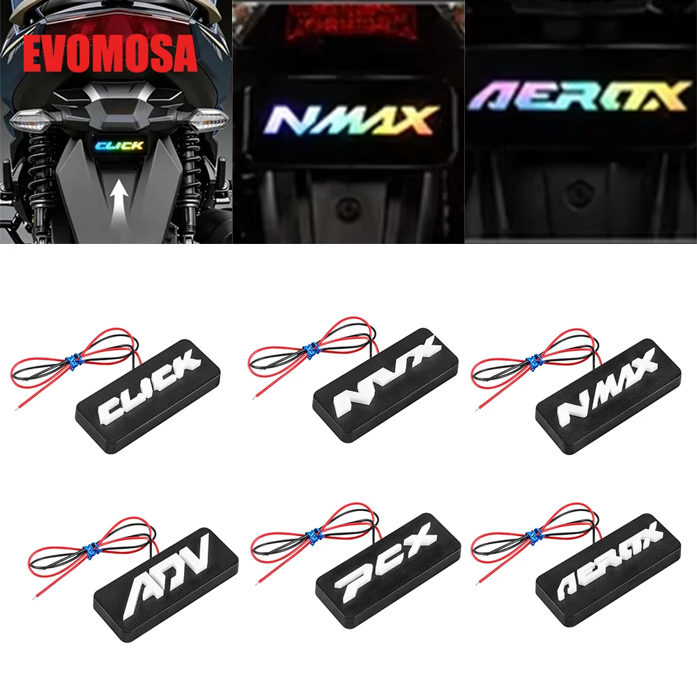 Motorcycle Reflective Logo Sticker Waterproof Gradient Design Click ADV Modification Decoration For HONDA For YAMAHA For SUZUKI