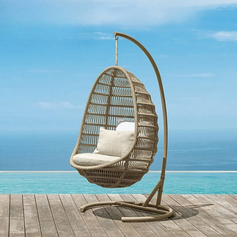 Outdoor villa, garden hanging basket, swing courtyard balcony, rattan hanging chair, balcony, floor-to-ceiling leisure, lazy sof
