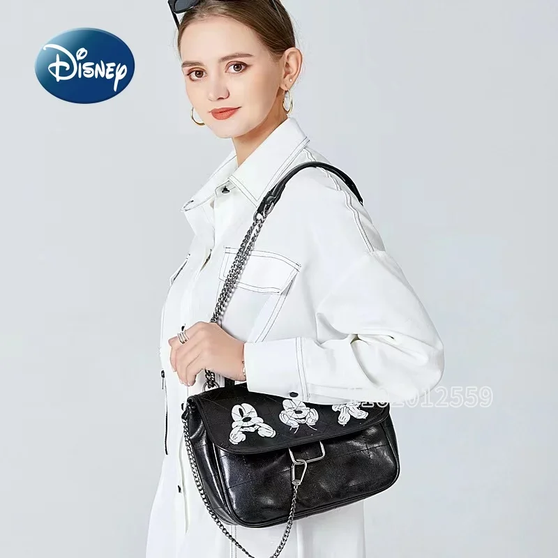 Imagem -05 - Disney-bolsa Feminina Mickey Ombro Bolsa dos Desenhos Animados Marca Luxo Desenho Animado Moda Casual Alta Qualidade Nova