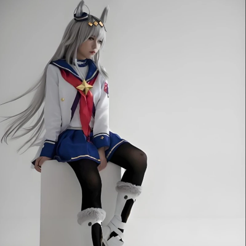 Аниме Uma Musume Pretty Derby Косплей Костюм Специальная неделя Огури Кепка Silence Suzuka Школьная форма Платье Аксессуары Полный комплект