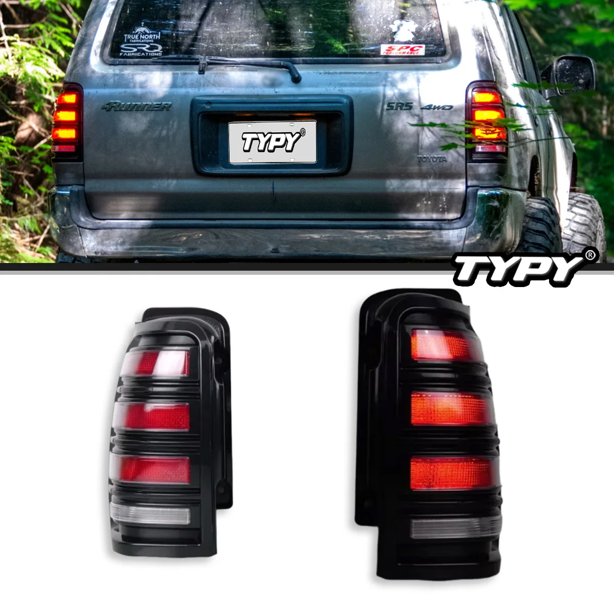 

TYPY Car Lights For Toyota 4Runner 1996-2002 Taillight Upgrade Modified to New DRL Dynamic Turn Signal LED Taillight Auto