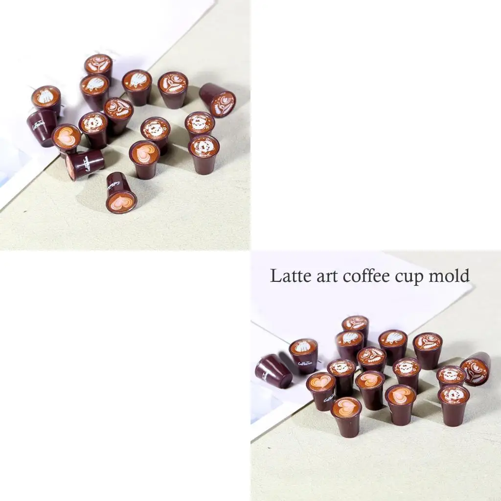 Handcraft Resin Coffee Cup Model With Latte Detailing Display Piece For Artistics Collectors