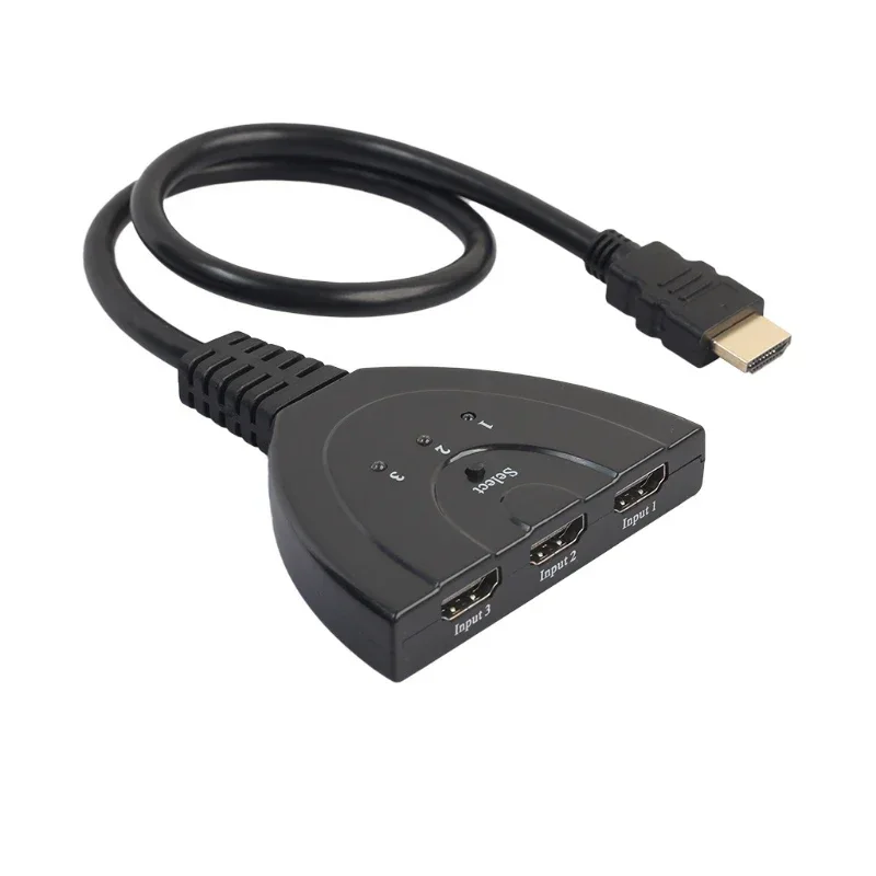 1080P 3D with Cable 0.5 M Pigtail HDMI Switcher Three-Input and One-Output