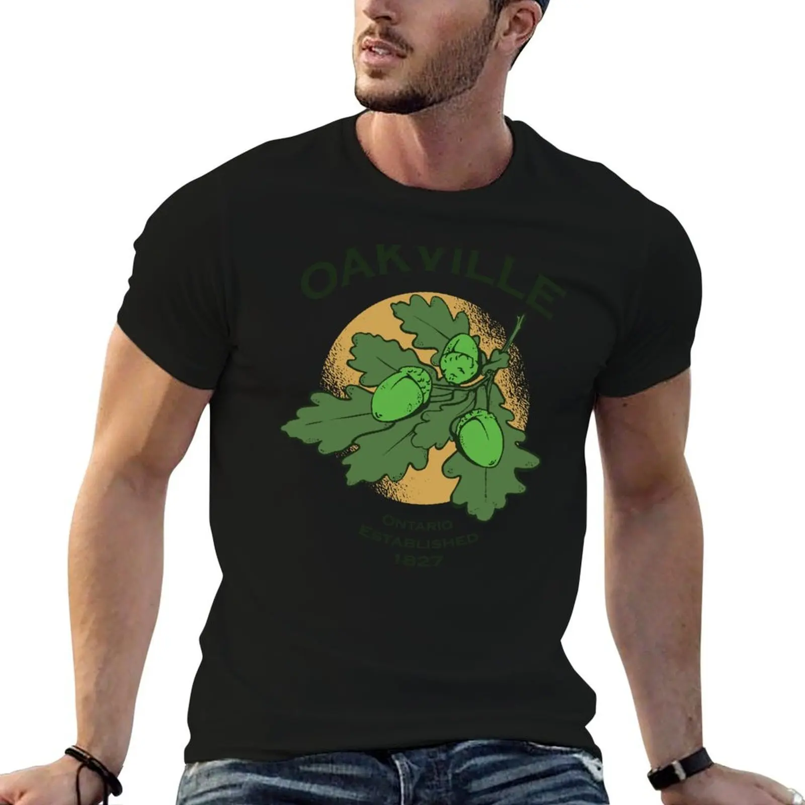 

OAK LEAF OAKVILLE ONTARIO T-Shirt man t shirt cotton high quality t shirt man cotton T-Shirt
