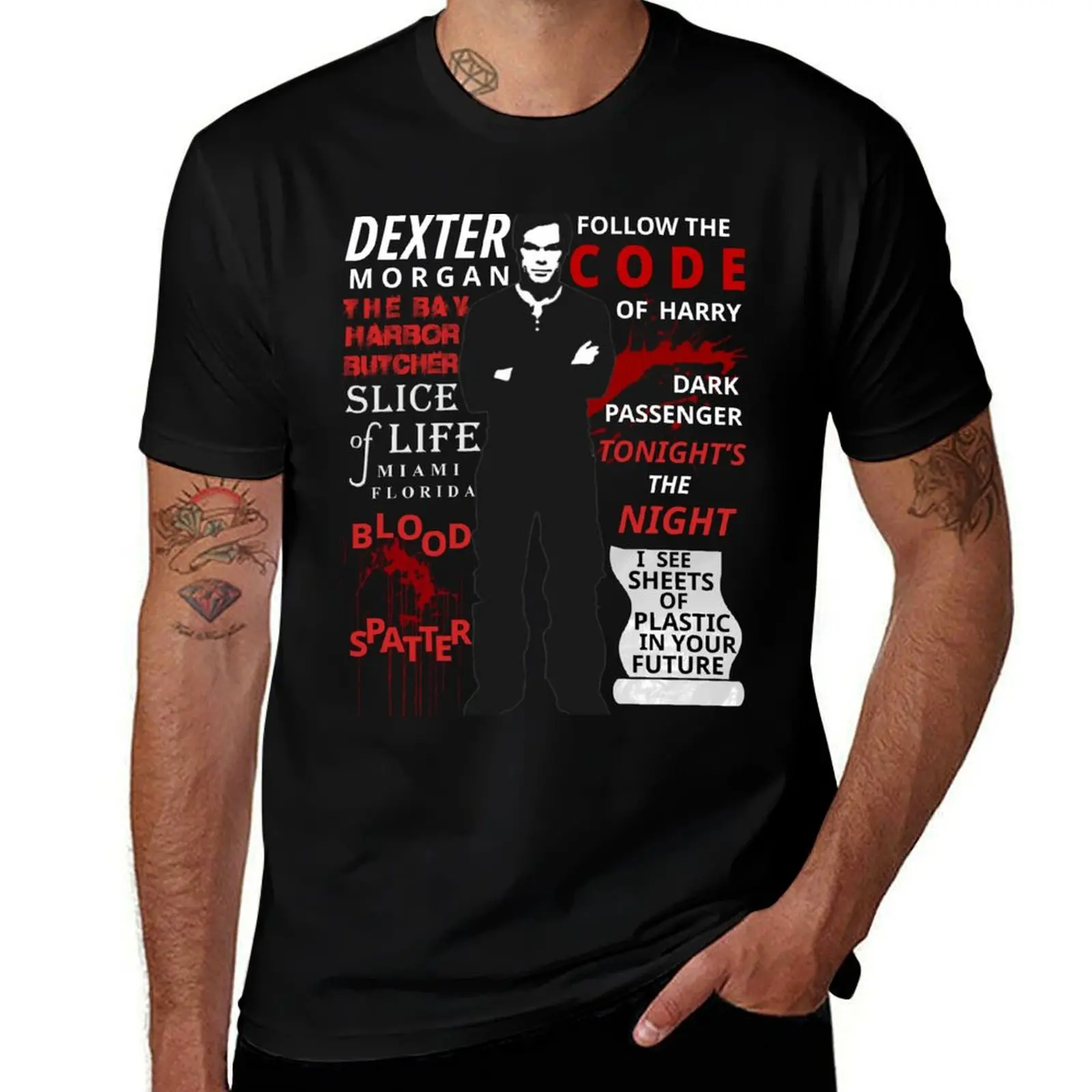 Dexter T-Shirt man t shirt oversized sports fans oversizeds mens t shirt graphic