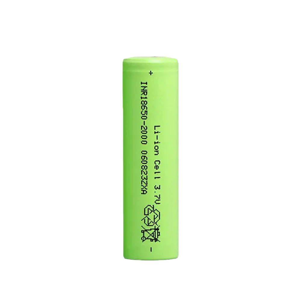 New 100PCS INR18650 rechargeable Li-ion battery 3.7V 2000mAh 10C continuous high rate 20A discharge brand new original long life