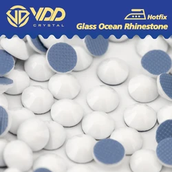 VDD 048 Chalk White High Quality Hot-Fix Glass Rhinestone Crystal Flatback Strass Stones For DIY Fabric Decoration Wedding Dress