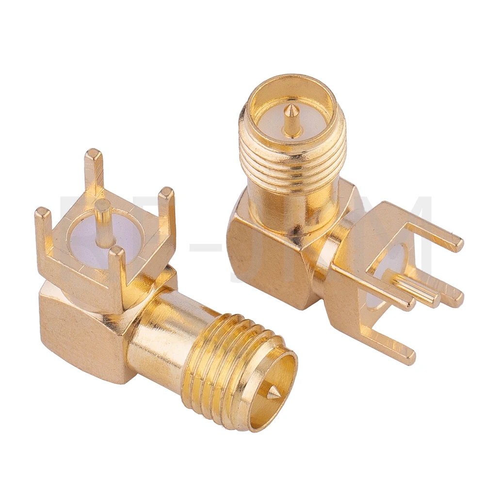 10Pcs SMA Stecker Weibliche Jack Adapter Solder Rand PCB Gerade rechtwinklig Berg RF Kupfer Stecker Steckdose – Detail 10