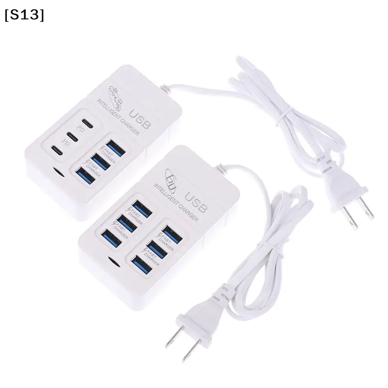 Charger in use, charging a phone and tablet