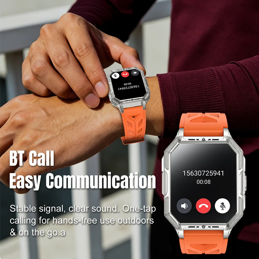 2026 NEW Military Grade Alloy Smartwatch 1400mAh Long Standby Waterproof Flashlight Bluetooth Call Outdoor Sports Watch For Men