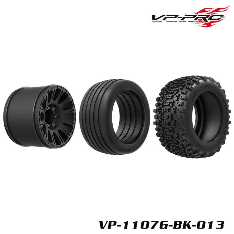 VP PRO 4PC 1/8 MT Recreational Tire All Glue Medium Hard 17mm Nut Wheel For 1/8 RC Monster Truck ARRMA Xray Hsp TRAXXAS HOBAO