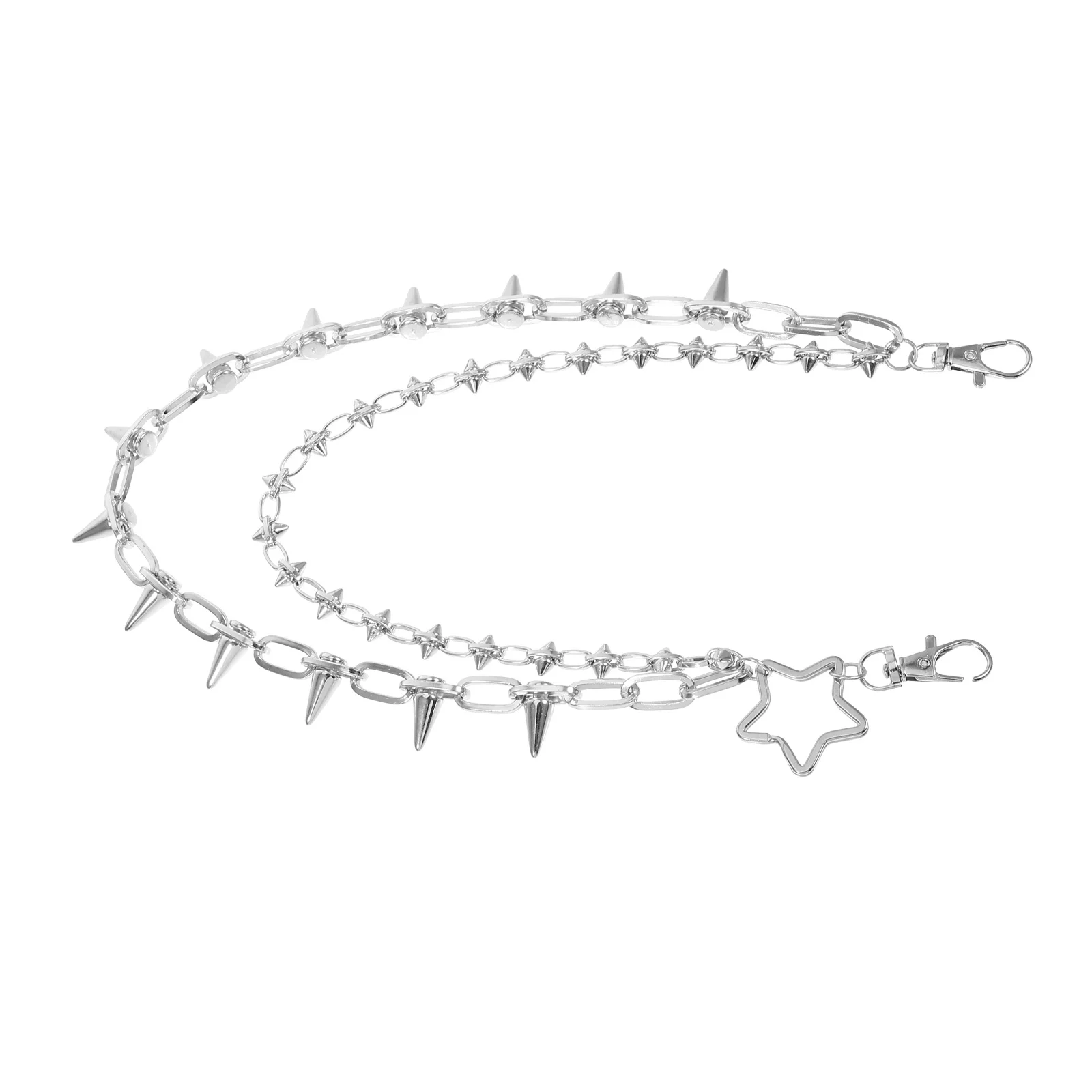 

Metal Rivet Punk Multi-Layer Hip Hop Jeans Punk Multi-Layer Chain Chain For Women Men Adjustable Body Jewelry Accessory