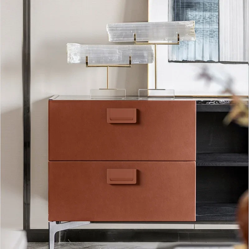 مقبض قلاب للدرج غير مثقوب، مقبض مخفي، خزانة قابلة للطي من حصير التاتامي المسطح باللون الرمادي الكشمير، مقبض الأثاث