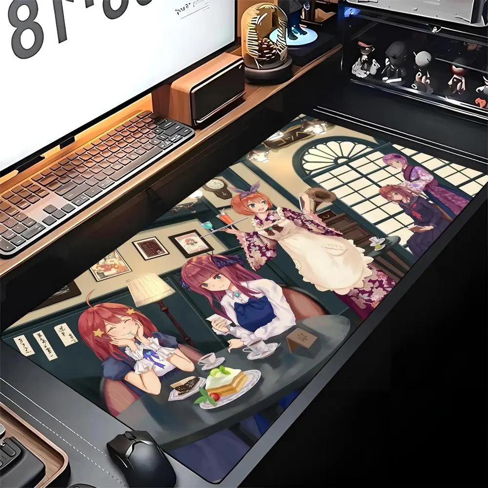 

The Quintessential Quintuplets Video Game Mouse Pad Edge Big Gaming Locking Computer Gamer Large Rubber Art Mousepad Laptop Desk