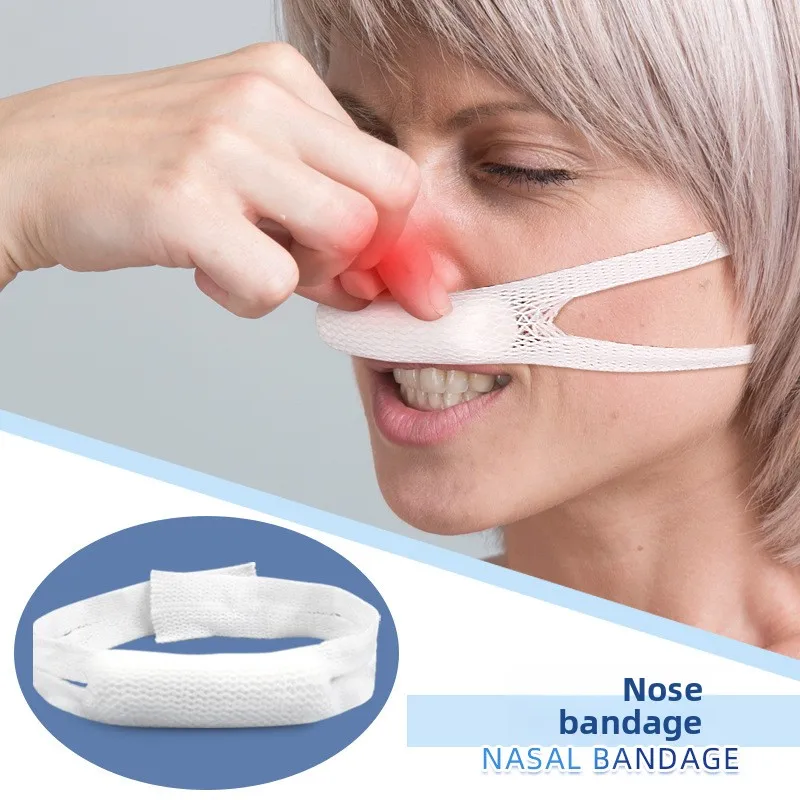 

Stretchable Nasal Support Band, Elastic Nylon Ear Loop with Mesh Pad, Breathable Nose Bridge Relief Strap