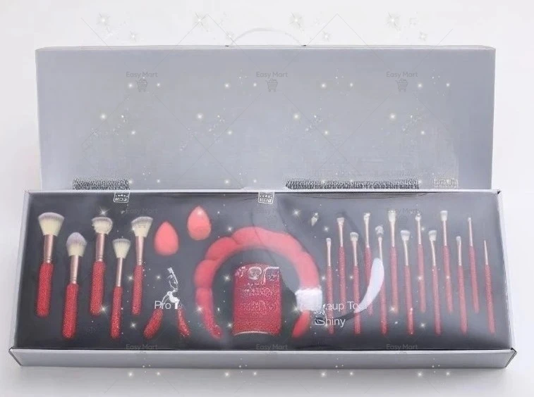 23-piece Makeup Brush Diamond Barrel Hairband Eyelash Curler Tool Set
