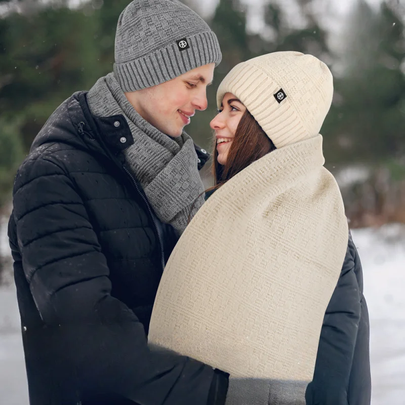 

Winter Knitted Hat Scarf Gloves Set for Men Women, Thermal Skiing Snowboard Cycling Outdoor Sports, Cold Weather Gear