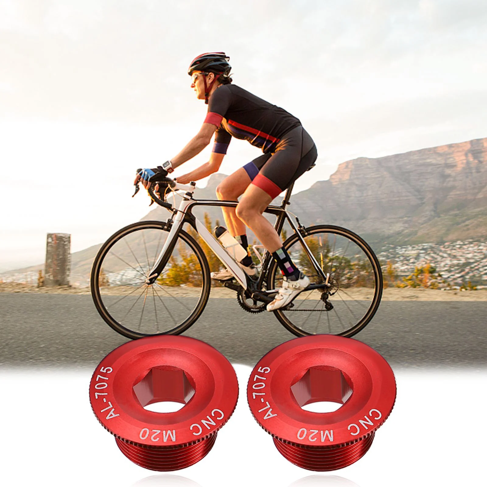 

Aluminum Alloy Crank Cover Screws M20x10mm Bike Crank Bolt Bottom Bracket Cap Toothed Chainring Compatible M590 M661 XTR