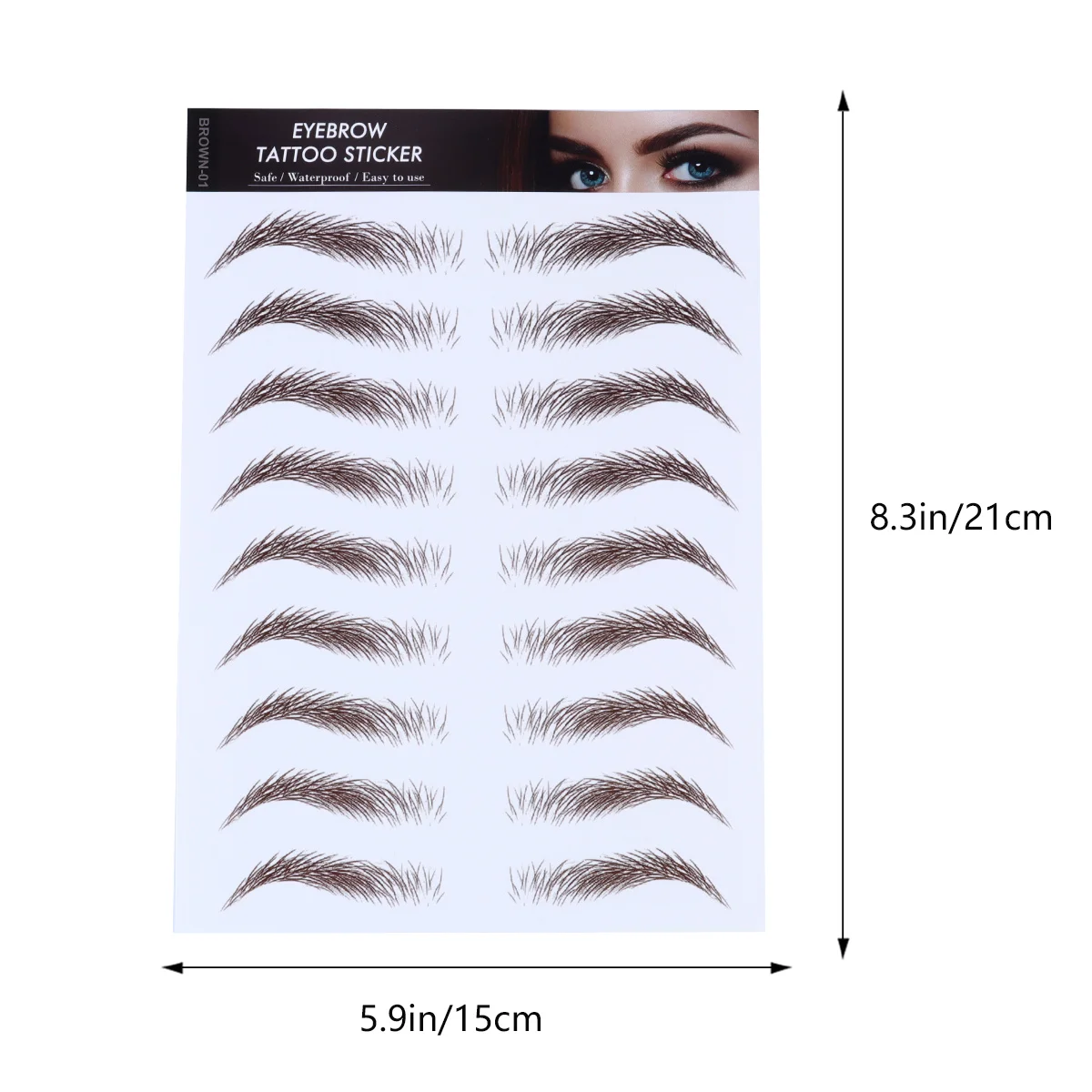 4 قطعة الوشم الحاجب مقاوم للماء 6d تشبه الشعر الحواجب كاذبة قابلة لإعادة الاستخدام النمط الطبيعي الحاجب ملصقات الحواجب كاذبة مستحضرات التجميل
