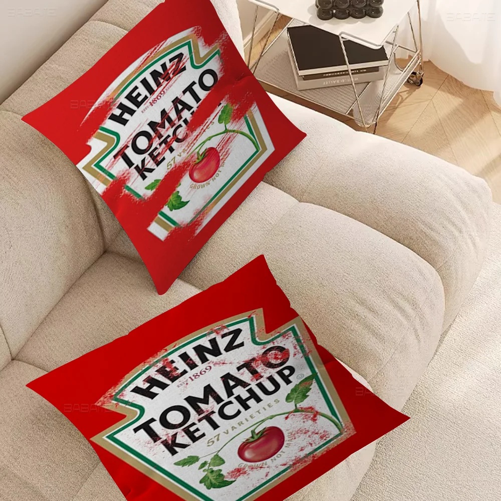 

Cute Ins Tomato Ketchup Cushion Cover Car Throw Pillow Case For Sofa Car Christmas Gift 40x40cm 45x45cm