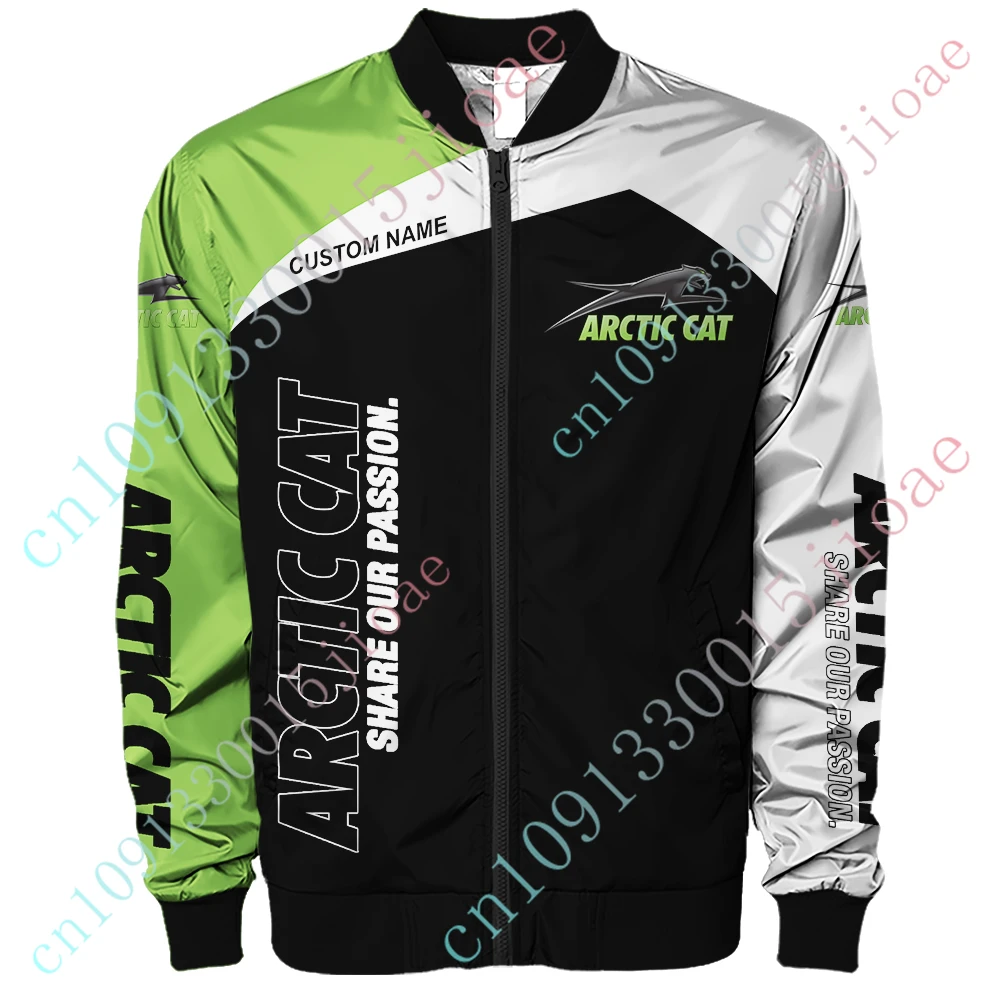 

Arctic Cat Clothing Bomber Jacket Harajuku Parkas Windbreaker Techwear Baseball Uniform Jackets For Men Thick Coat Custom Logo