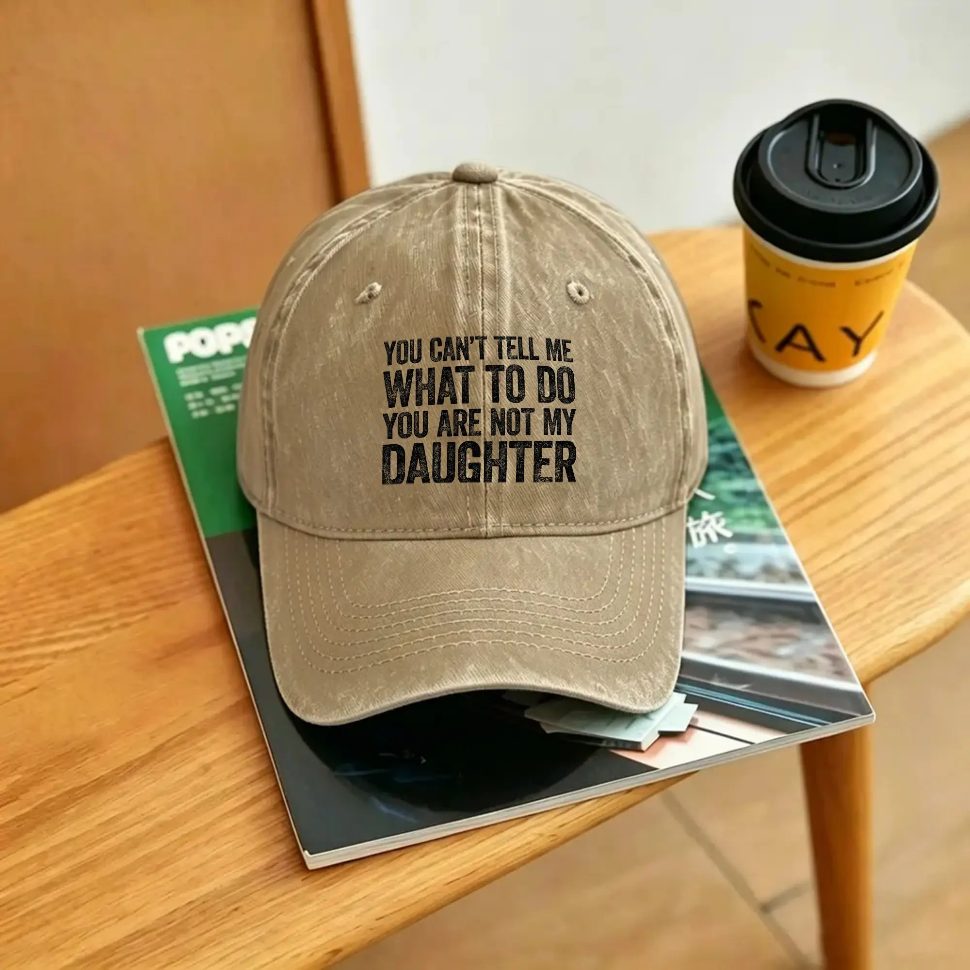 You Can‘t Tell Me What To Do Youre Not My Daughter Sun Baseball Cap  Men Adult Print Trucker Hat Summer Baseball Caps