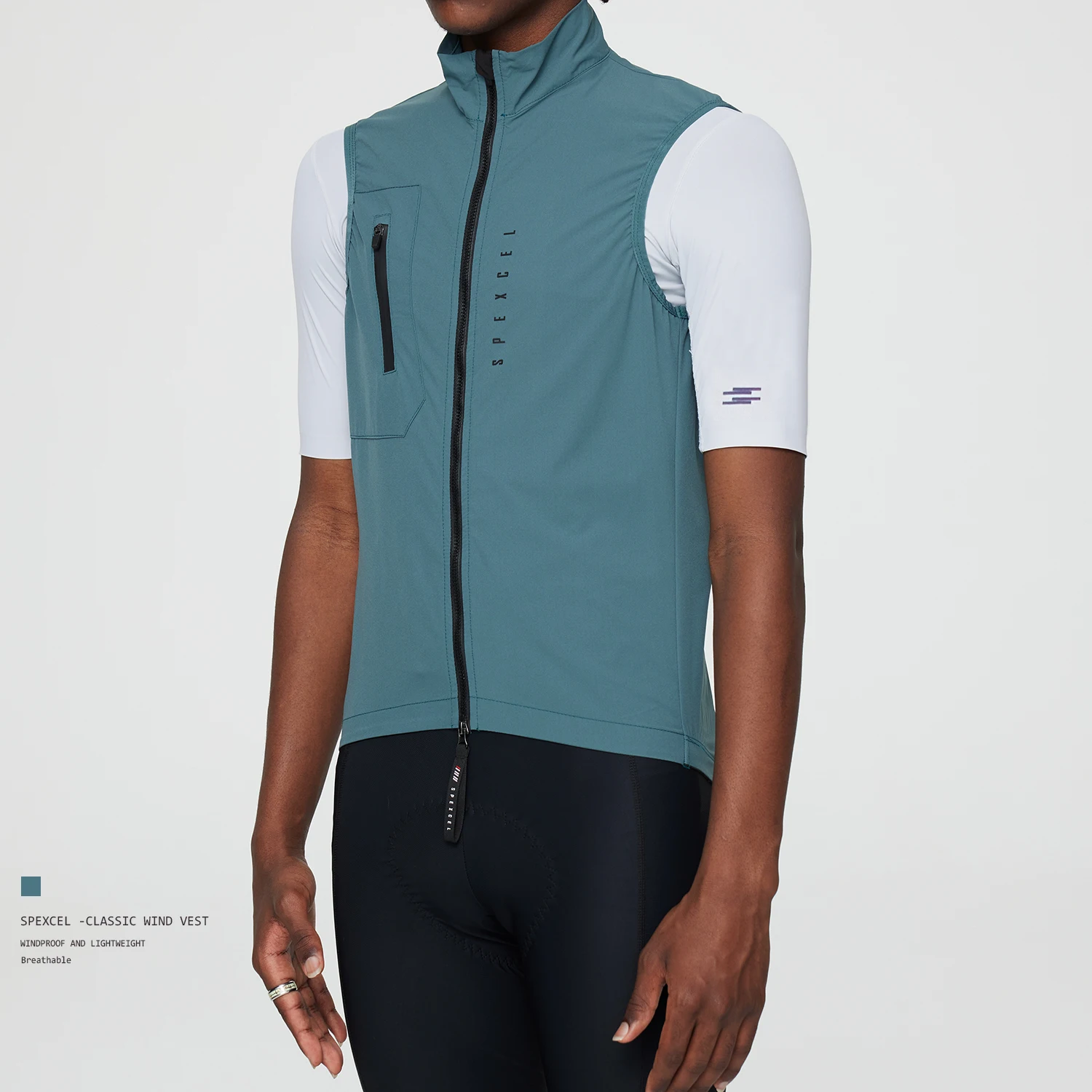 SPEXCEL All Season Classic Lightweight Windproof Vest Cycling Best Men's  Wind Gilet New Stretch fabric With Two Way Zipper