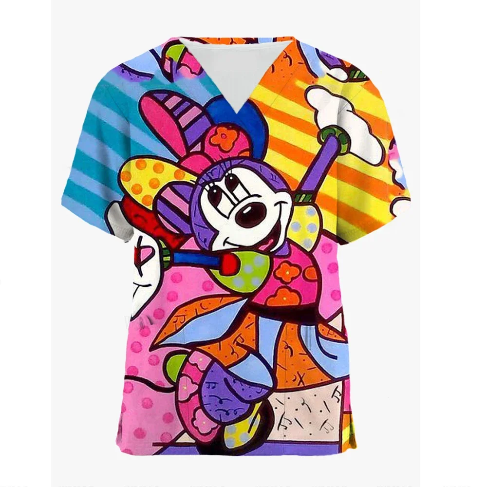 Baby 3d Printed Fun Disney Mickey Mouse Girls' T-Shirt Children's Clothing Anime Girl T-Shirt Casual Short Sleeve Summer