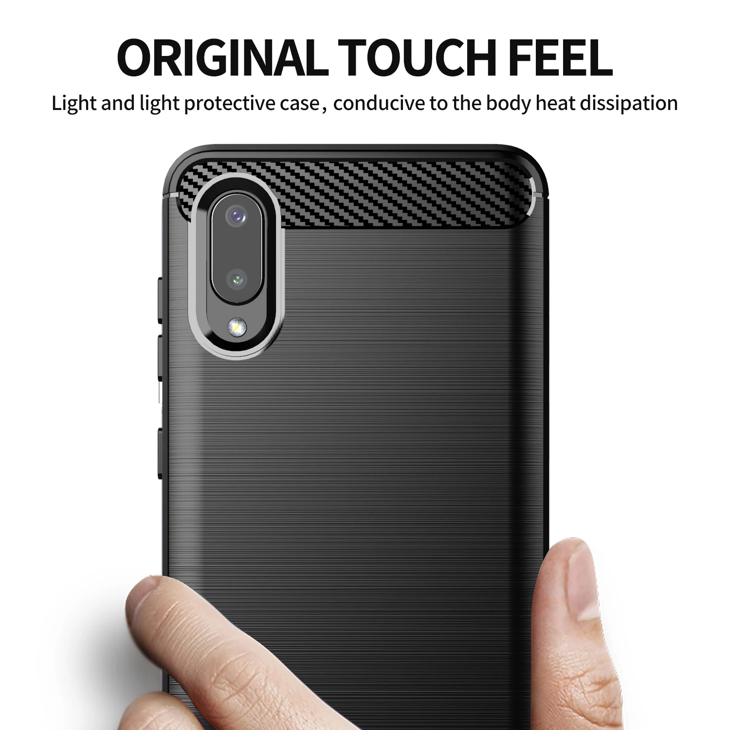 For Samsung Galaxy A02 M02 Case Cover For Samsung A02S M02S A20 A21S Anti-knock Bumper Soft Rubber Carbon Fiber Phone Back Case