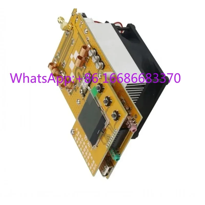 30W PLL FM stereo transmitter 76mhz-108mhz digital radio transmitter with LED screen input DC12V-13.8V