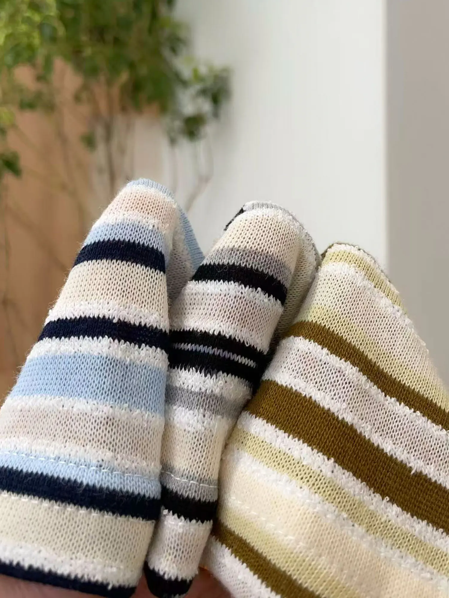 تي شيرت Nok Xiaola الأصلي الكوري Sle فضفاض مناسب مخطط طويل Sve مستدير Ne Base irt الخريف وصل حديثًا تي شيرت نسائي #3