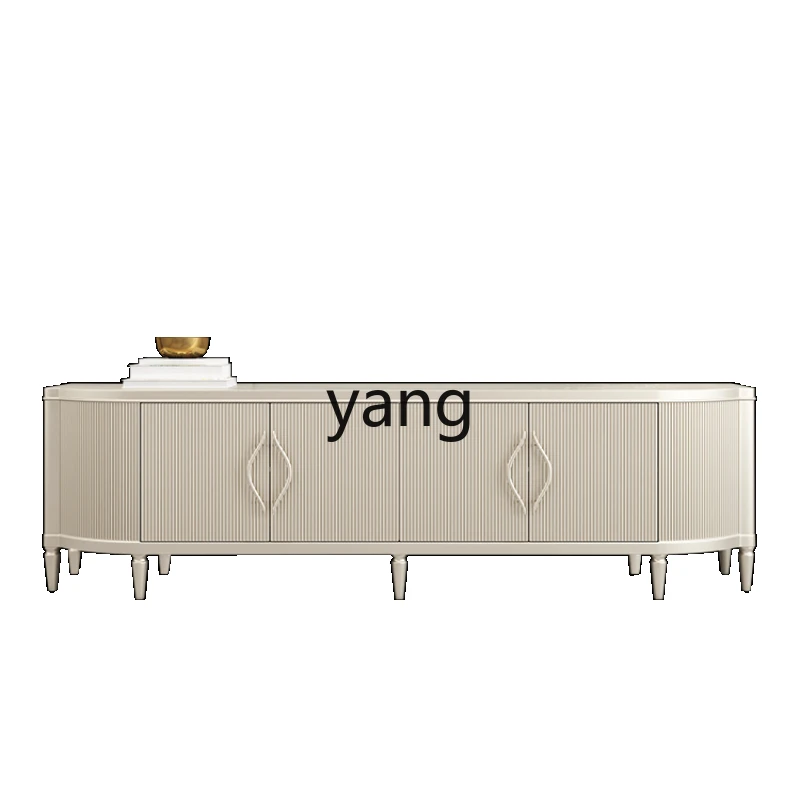 

Yhl Wooden TV Cabinet French Simplicity Coffee Table TV Stand High-End Combination Small Apartment