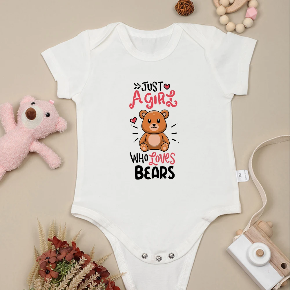 Love Bigfoots Funny Baby Girl Clothes Cartoon Animal Summer Casual Toddler Bodysuits High Quality Pure Cotton Breathable Onesie